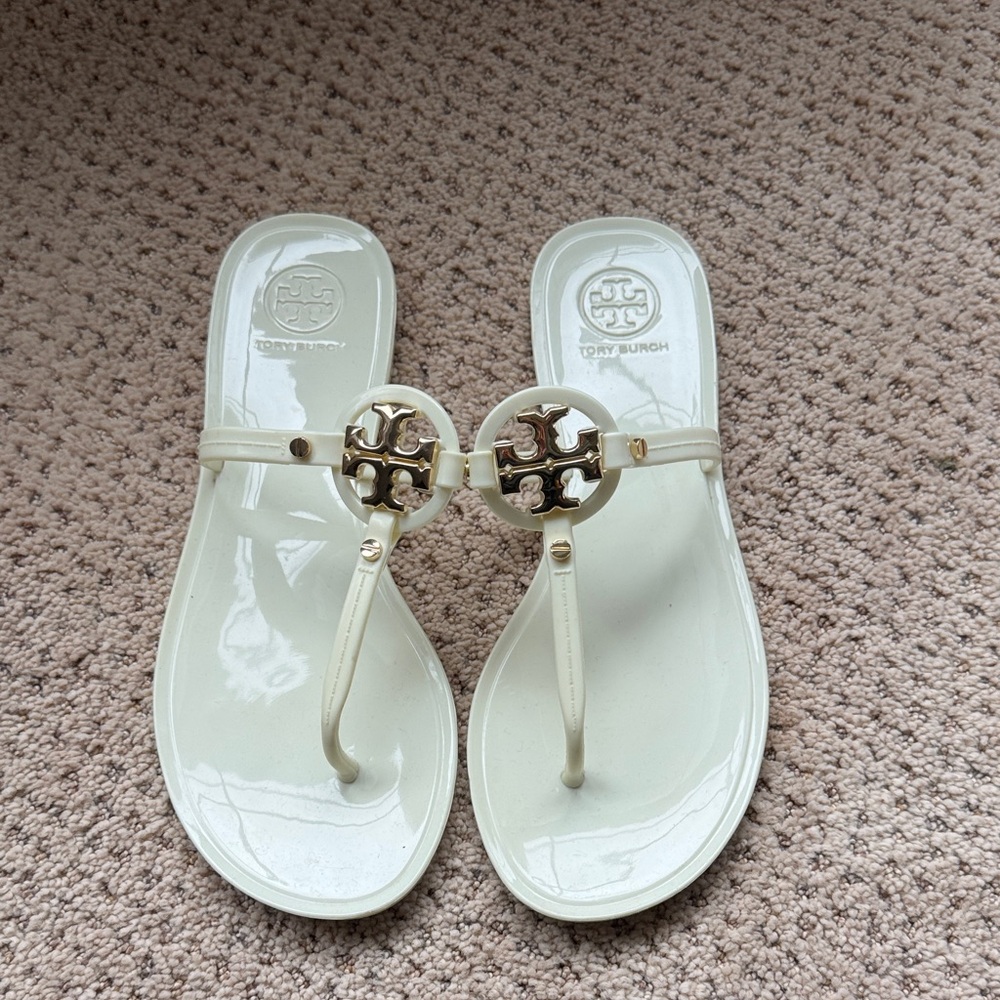 Tory Burch Jelly Ivory Sandals